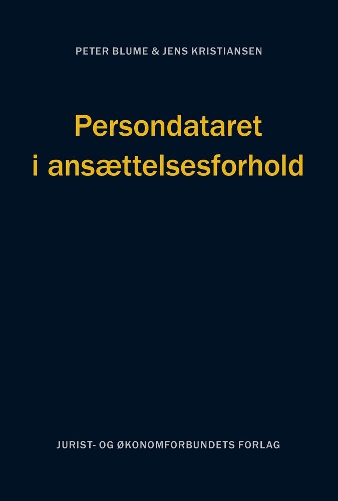 Persondataret I Ansættelsesforhold - Peter Blume - Bog