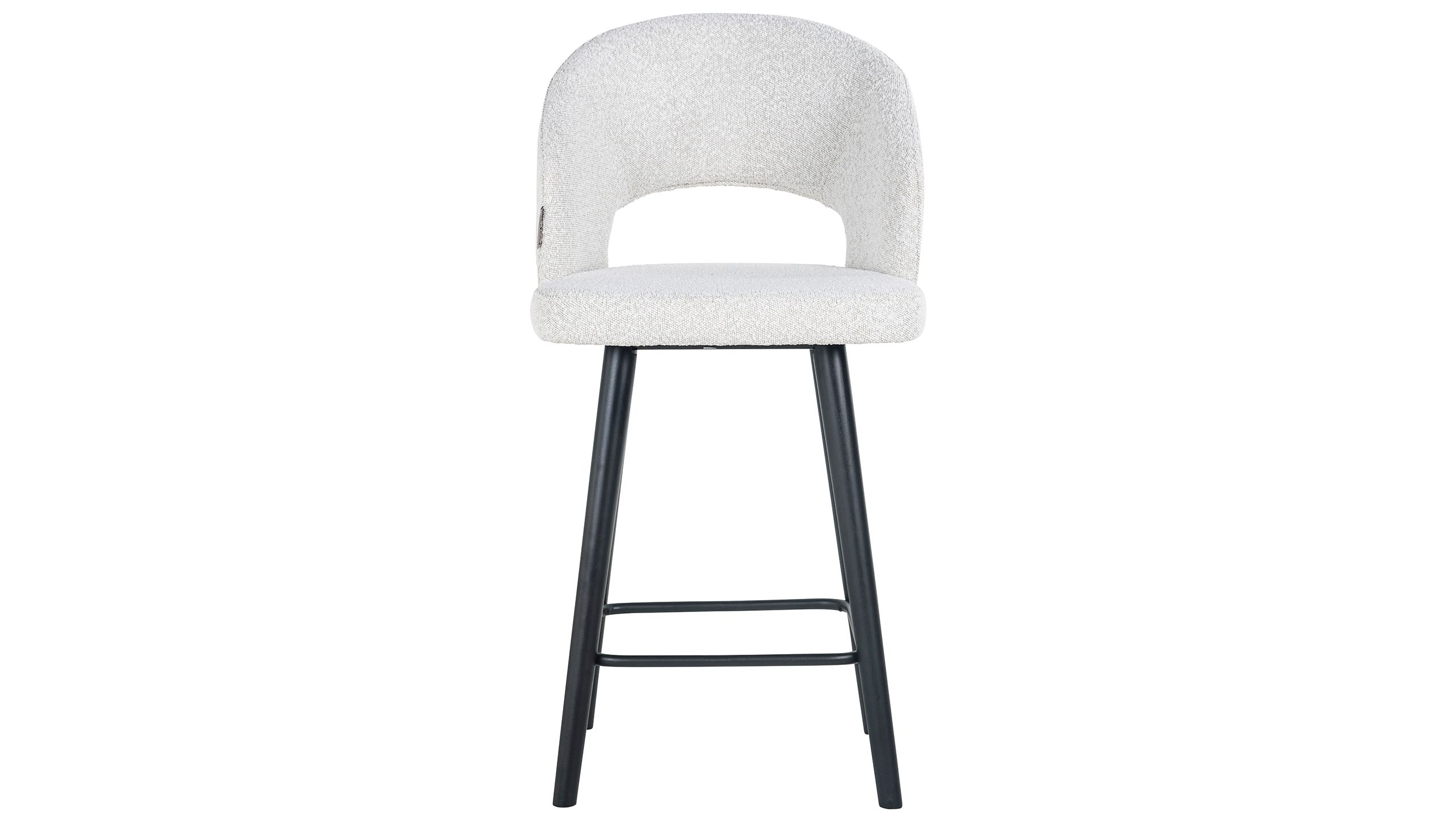 Barkruk 211072 White Bouclé Savoy B50 x D57 x H100 cm