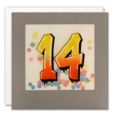 Age 14 Graffiti Paper Shakiescard