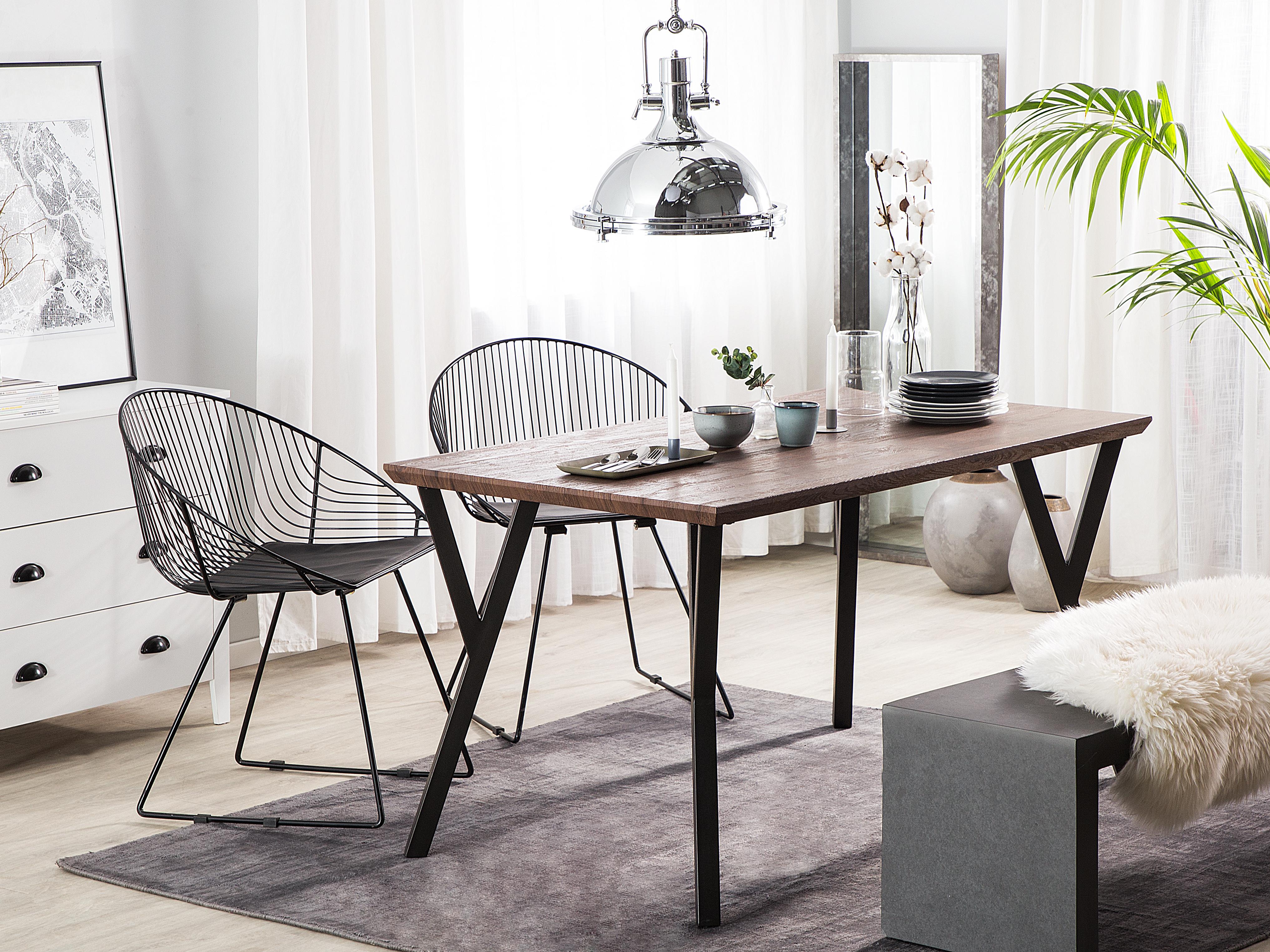 Eettafel BRAVO Donkerbruin 80 cm 140 cm