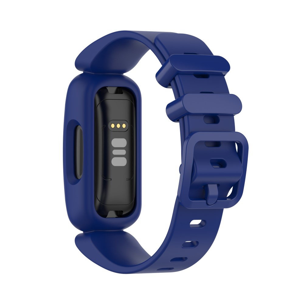 (Gr. XS) Fitbit Ace 3 / Inspire 2 / Inspire HR / Inspire Gummi Armband mit Dornschliesse (Gelenkumfang 130-200 mm) - Dunkelblau