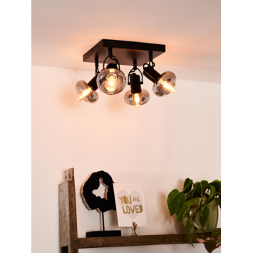 Lucide Madee Plafondspot zwart 4x