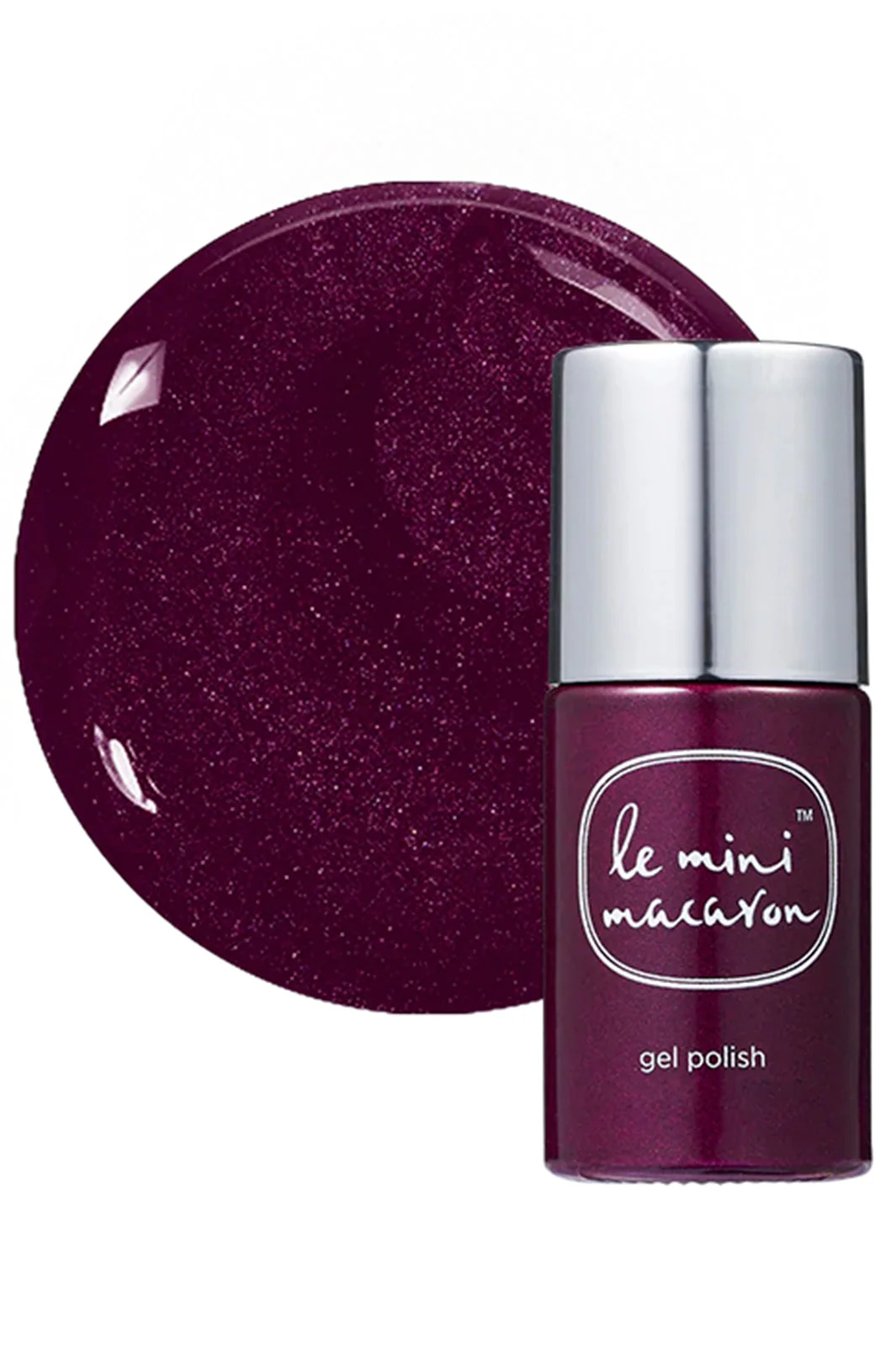 Le Mini Macaron Neglelak Gel dark plum