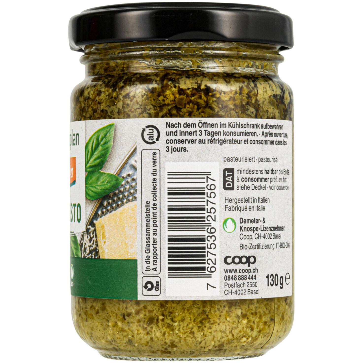 Naturaplan Bio Demeter Pesto al Basilico
