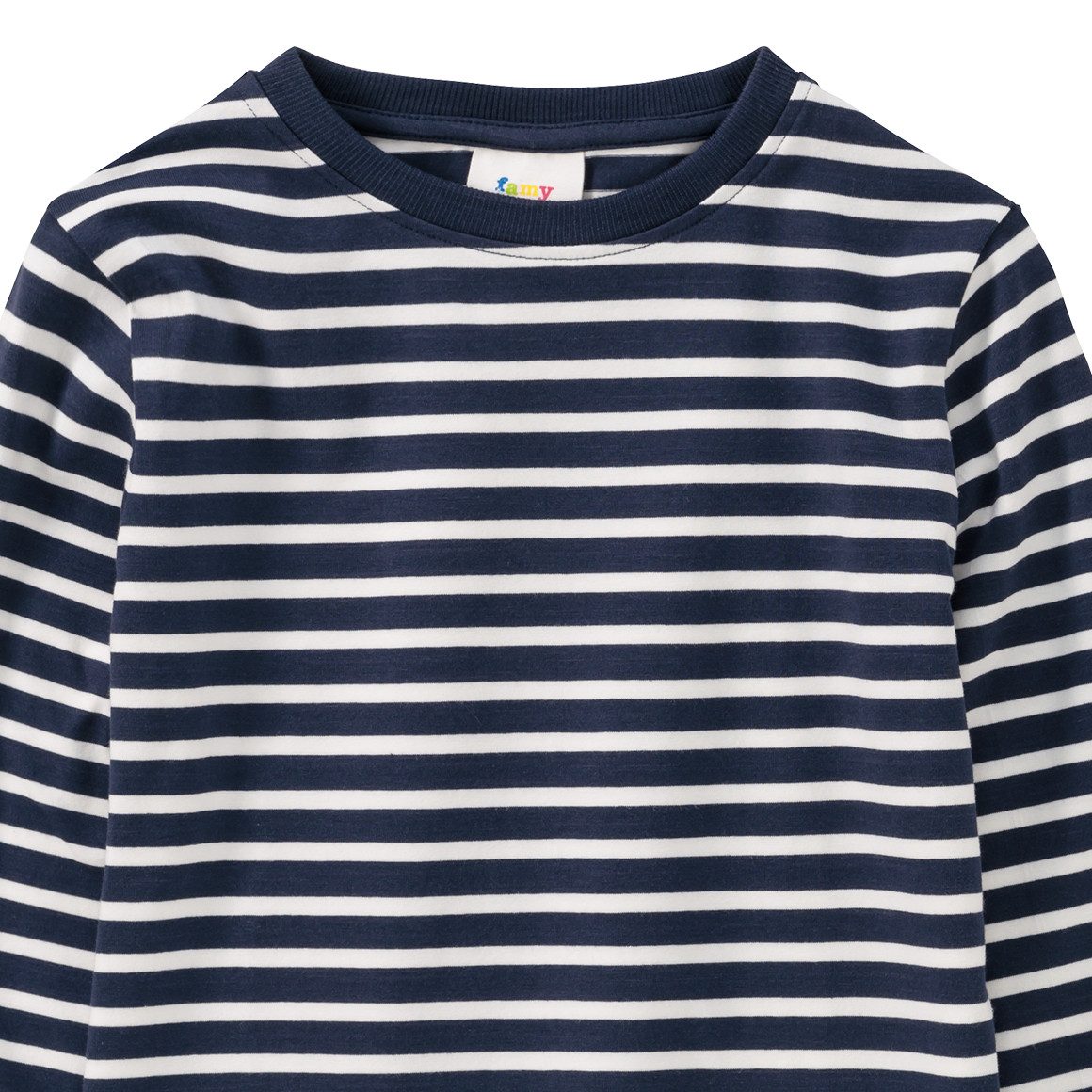 Famy 3 Jungen Langarmshirts im Set weiss / dunkelblau