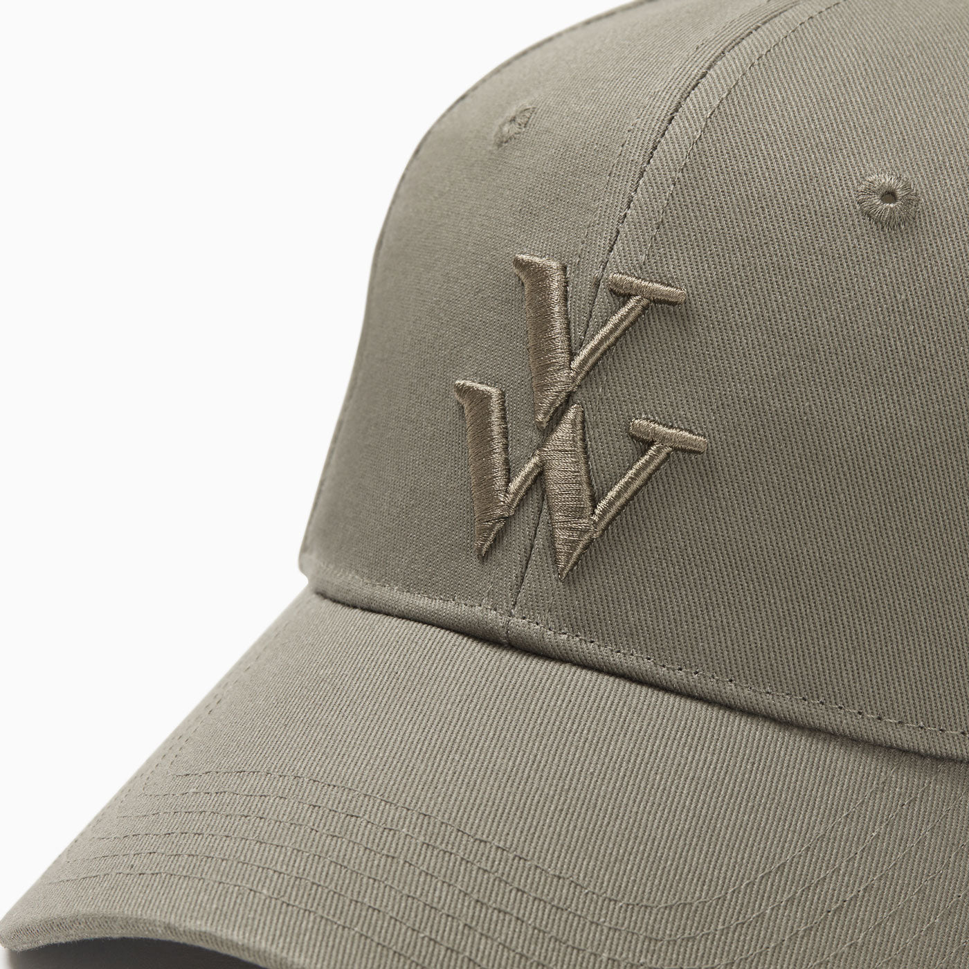 Casquettes-Casquette Clem kaki à monogramme brodé