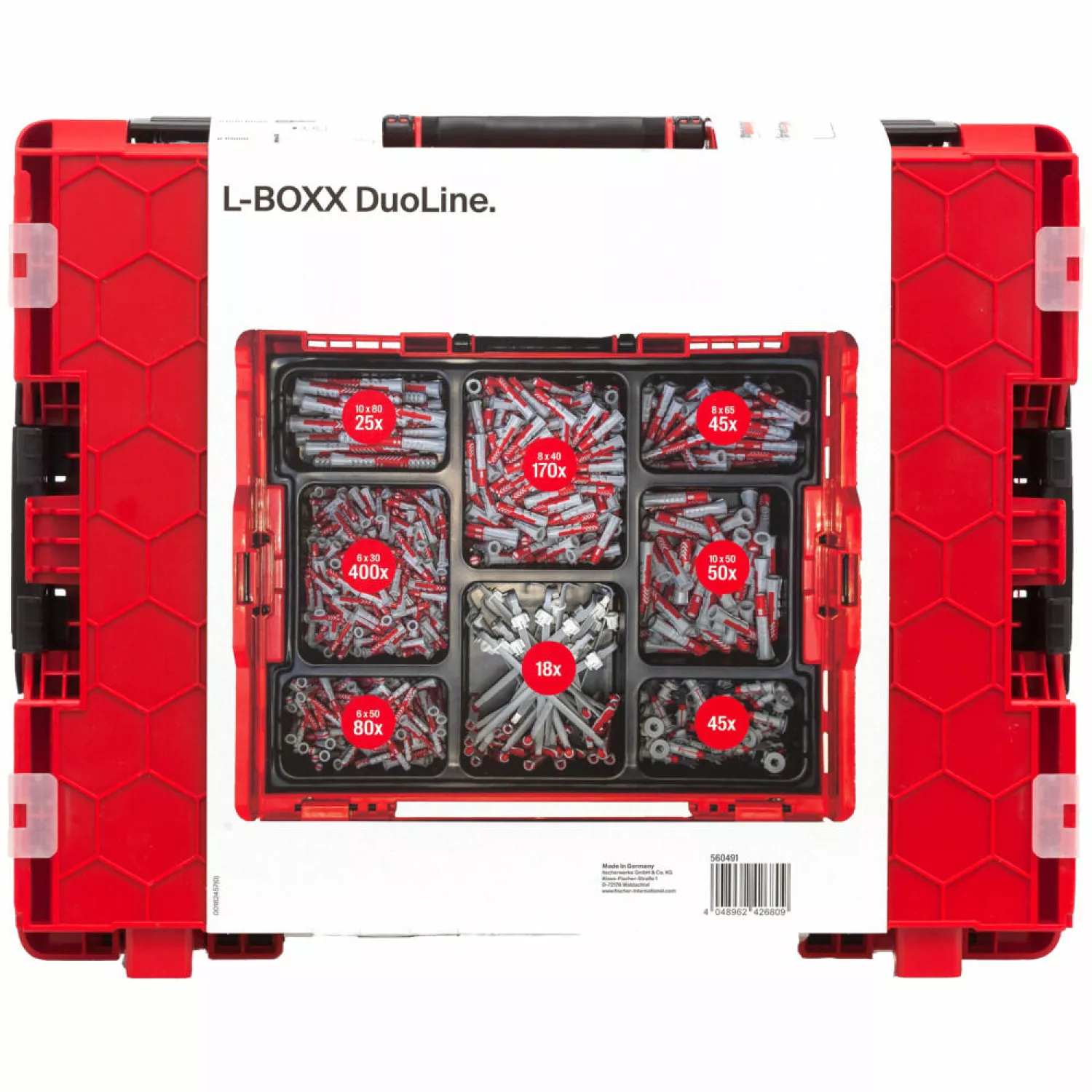 Fischer DuoLine L-BOXX 102 833-delige pluggenset in L-Boxx