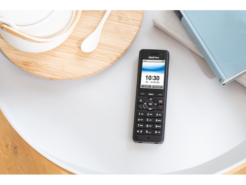 AVM Mobilteil FRITZ!Fon X6 Schwarz Das Multitalent für Telefonie und Smart Home