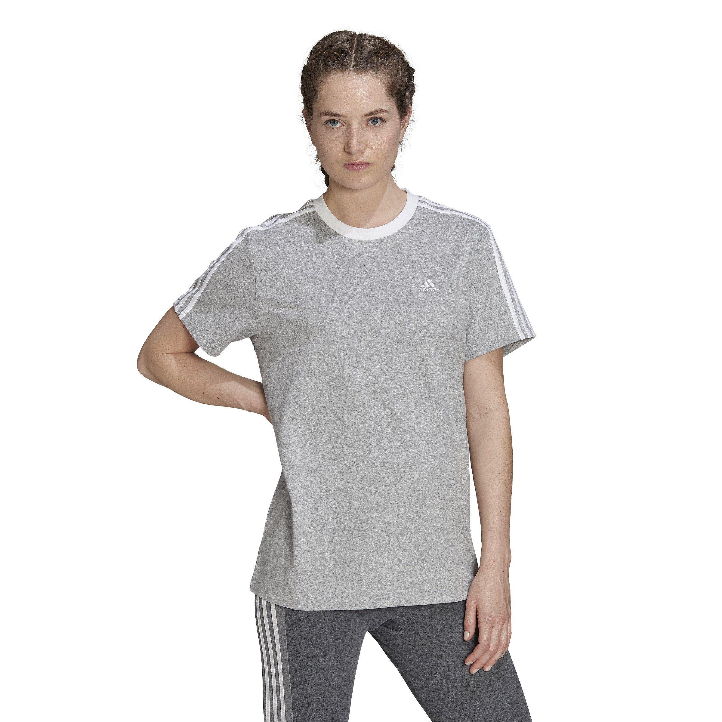 adidas Essentials 3 Stripe T-Shirt Womens