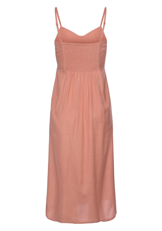 LASCANA Sommerkleid aus Leinenmix mit Baumwolle, Midikleid, Strandkleid