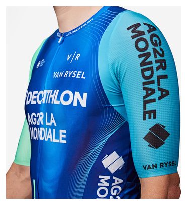 Maillot Manches Courtes Van Rysel RCR PRO Decathlon AG2R La Mondiale Vert/Bleu