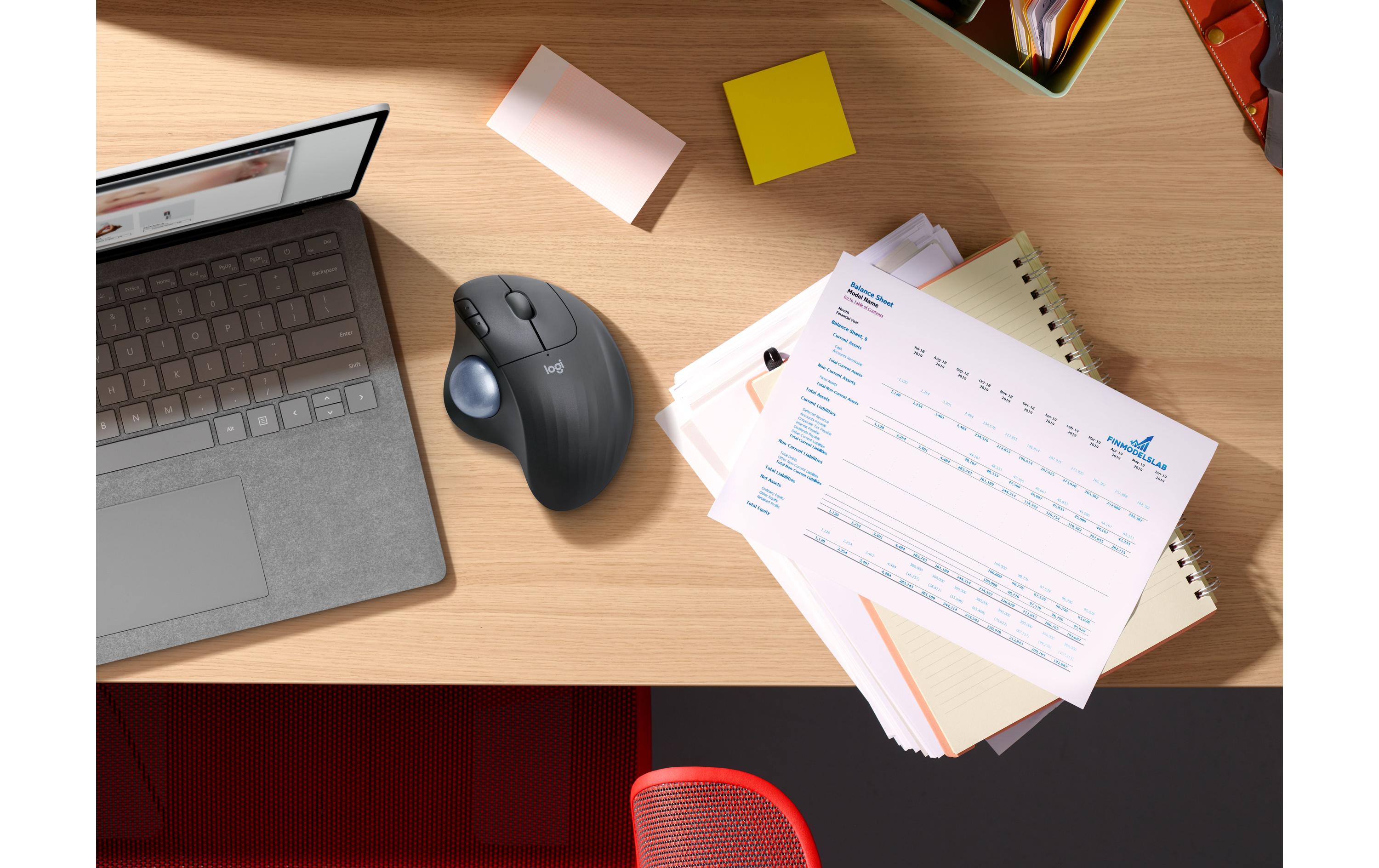 Trackball Ergo M575 for Business GraphiteKabelloser, ergonomischer Trackball mit Logi Bolt Empfänger