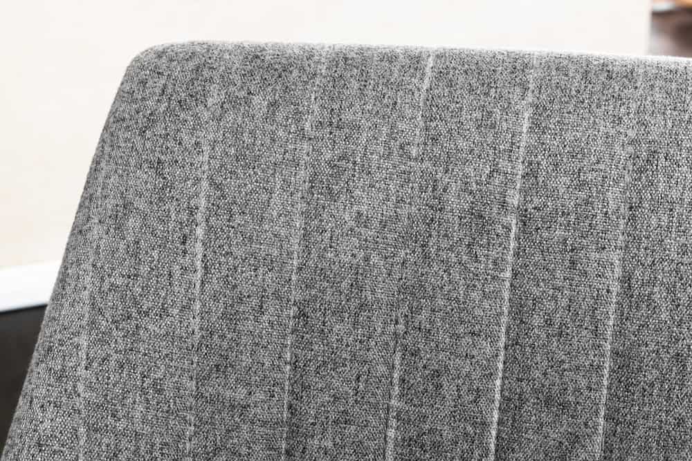 Drehbarer Sessel LOUNGER grau Strukturstoff Metallgestell schwarz