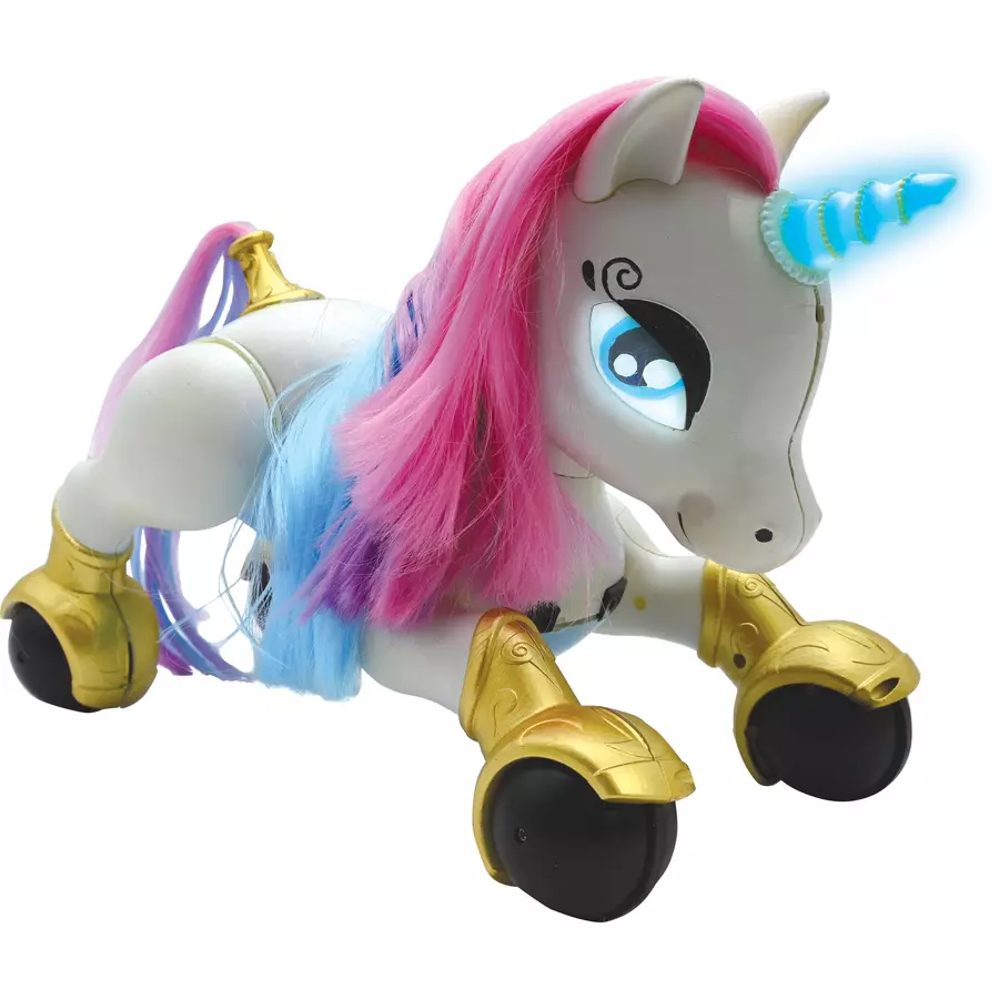 LEXIBOOK Power Einhorn, Mein magisches und kluges Robotereinhorn mit Fernbedienung und Akku