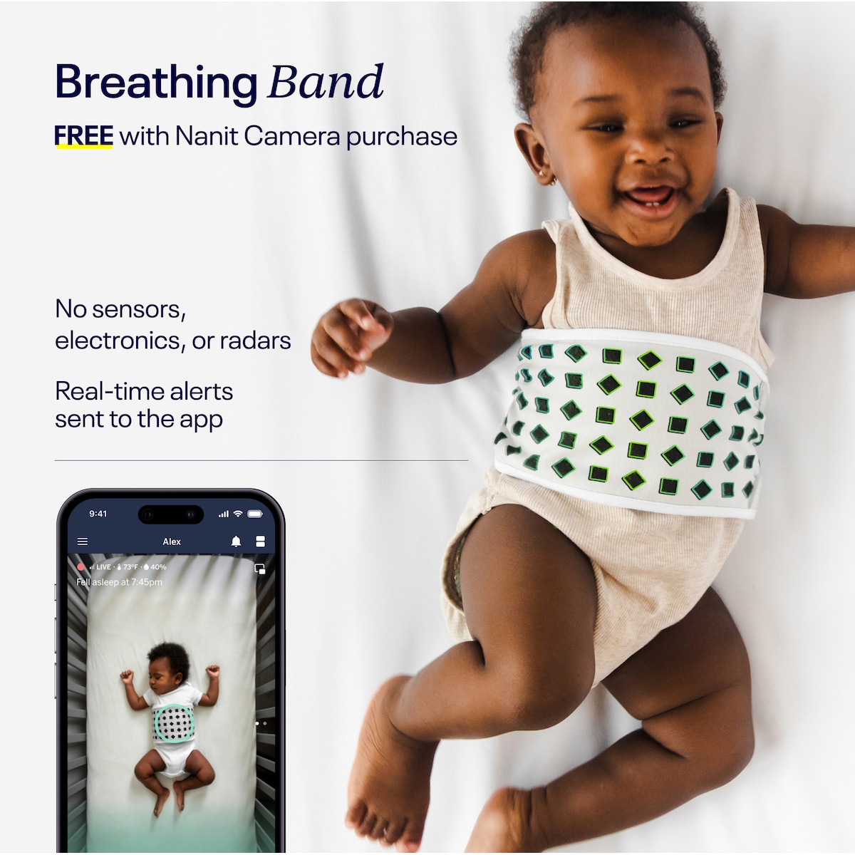 Nanit Pro Camera babymonitor N303SW (med gulvstativ)
