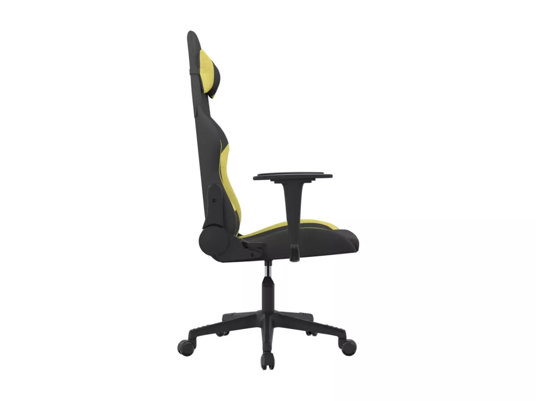 Chaise de jeu Noir et vert clair Tissu