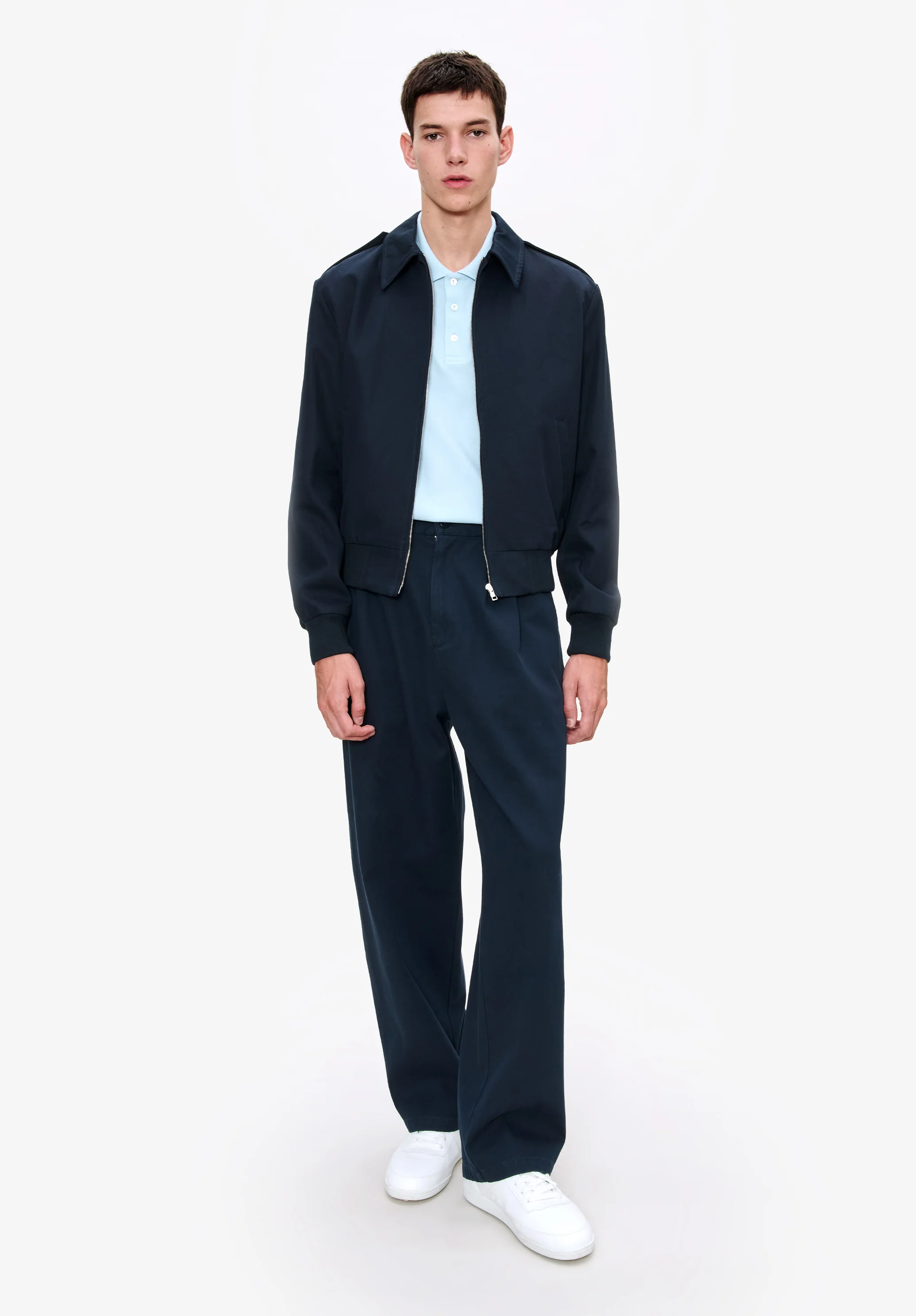Blouson bleu marine en gabardine de coton - Dark navy