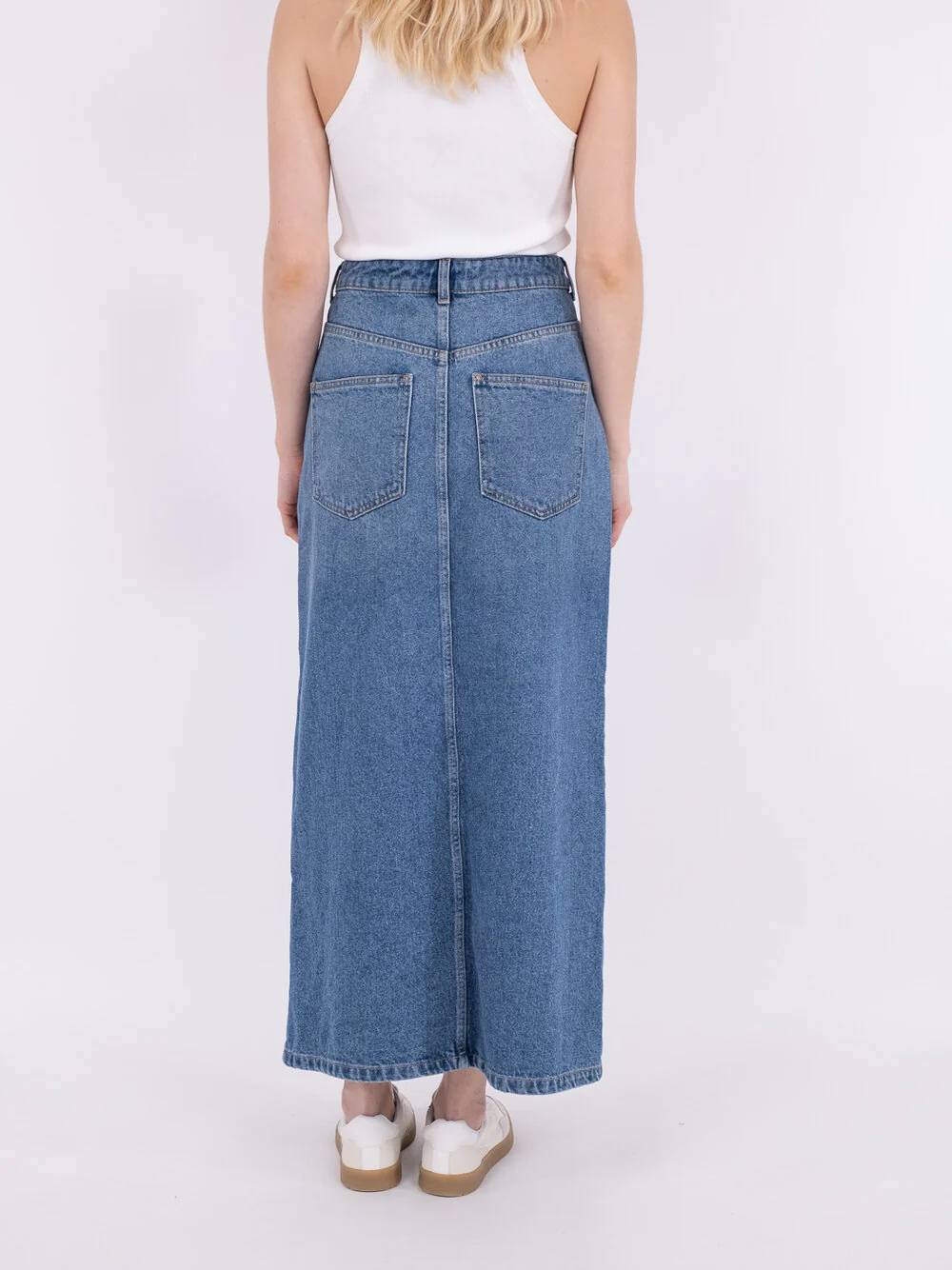 Neo Noir  Frankie Denim nederdel - Vintage Blue