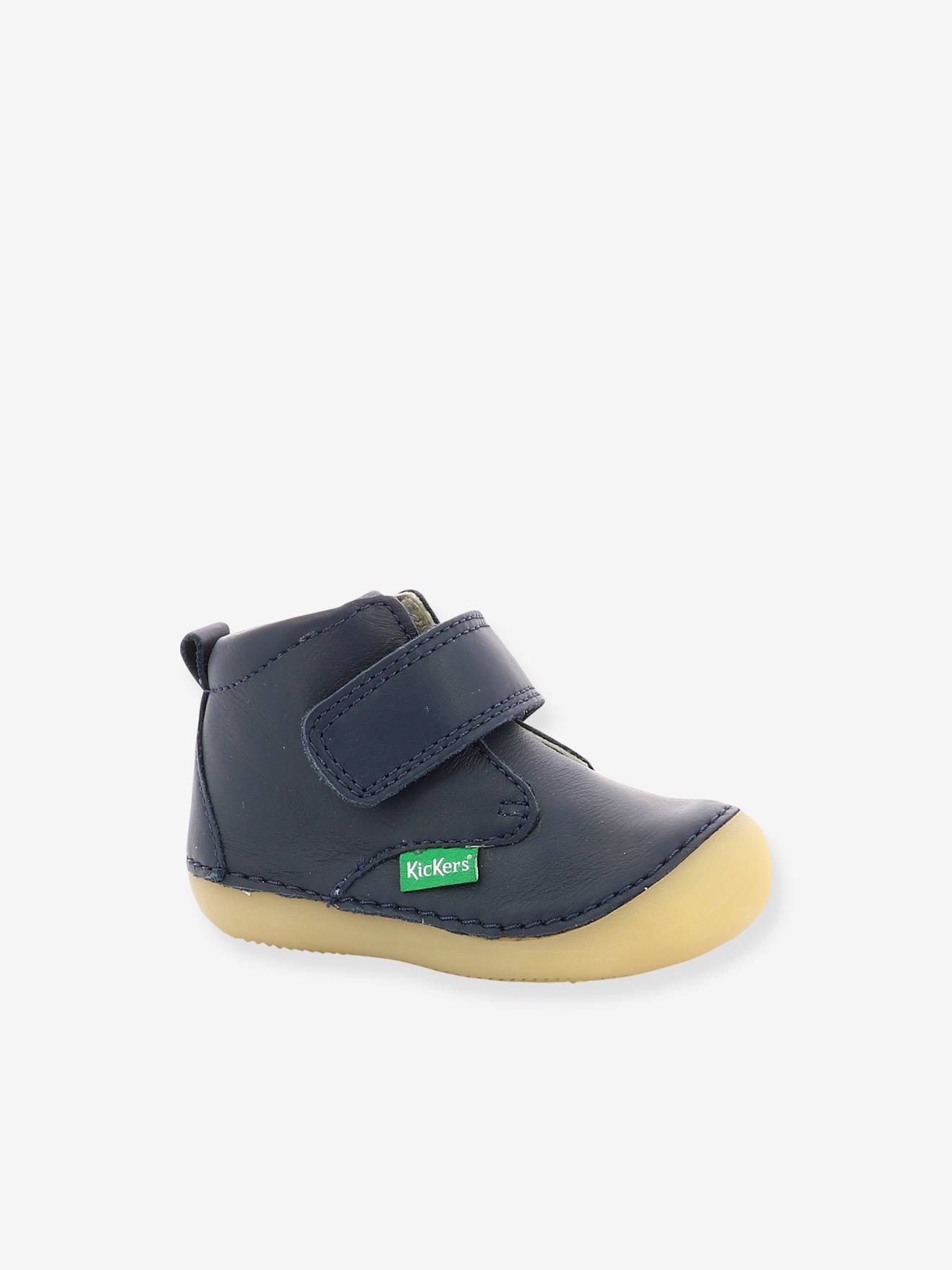Sabio KICKERS® Botinhas de Couro para Bebê Primeiros Passos Tinta