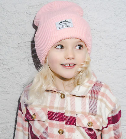 Lil'Boo Copenhagen hue - Strik - Hygge Beanie - BubBlå Pink
