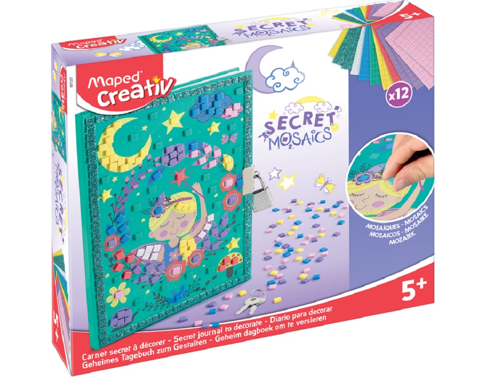DIÁRIO COM CADEADO MAPED MOSAICOS SECRETOS