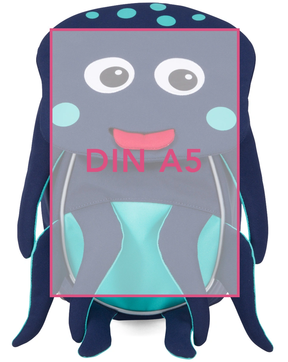 Kinderrucksack KLEINER FREUND  OKTOPUS (17x25x11) in blau