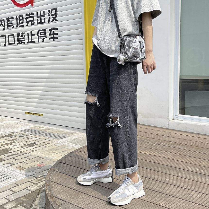 POSI - Versleten rechte jeans