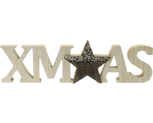 Kerstversiering X-Mas hout