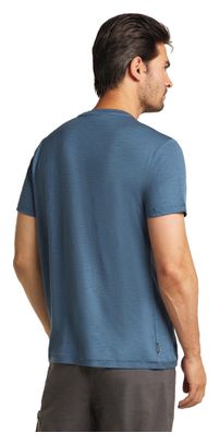 T-shirt Technique Icebreaker Merino 150 Tech Lite Adventure Ride Bleu
