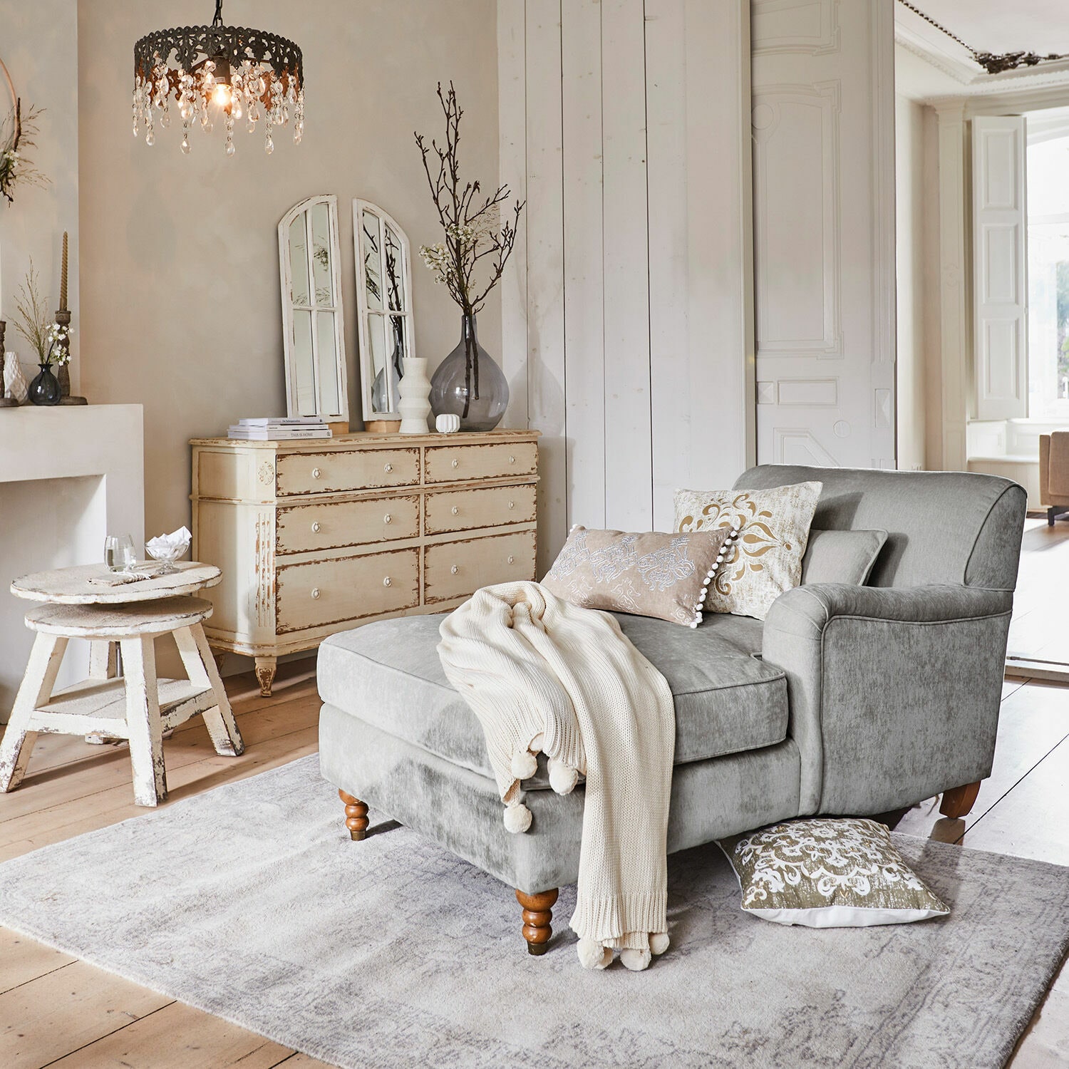 Chaiselongue Isa grau