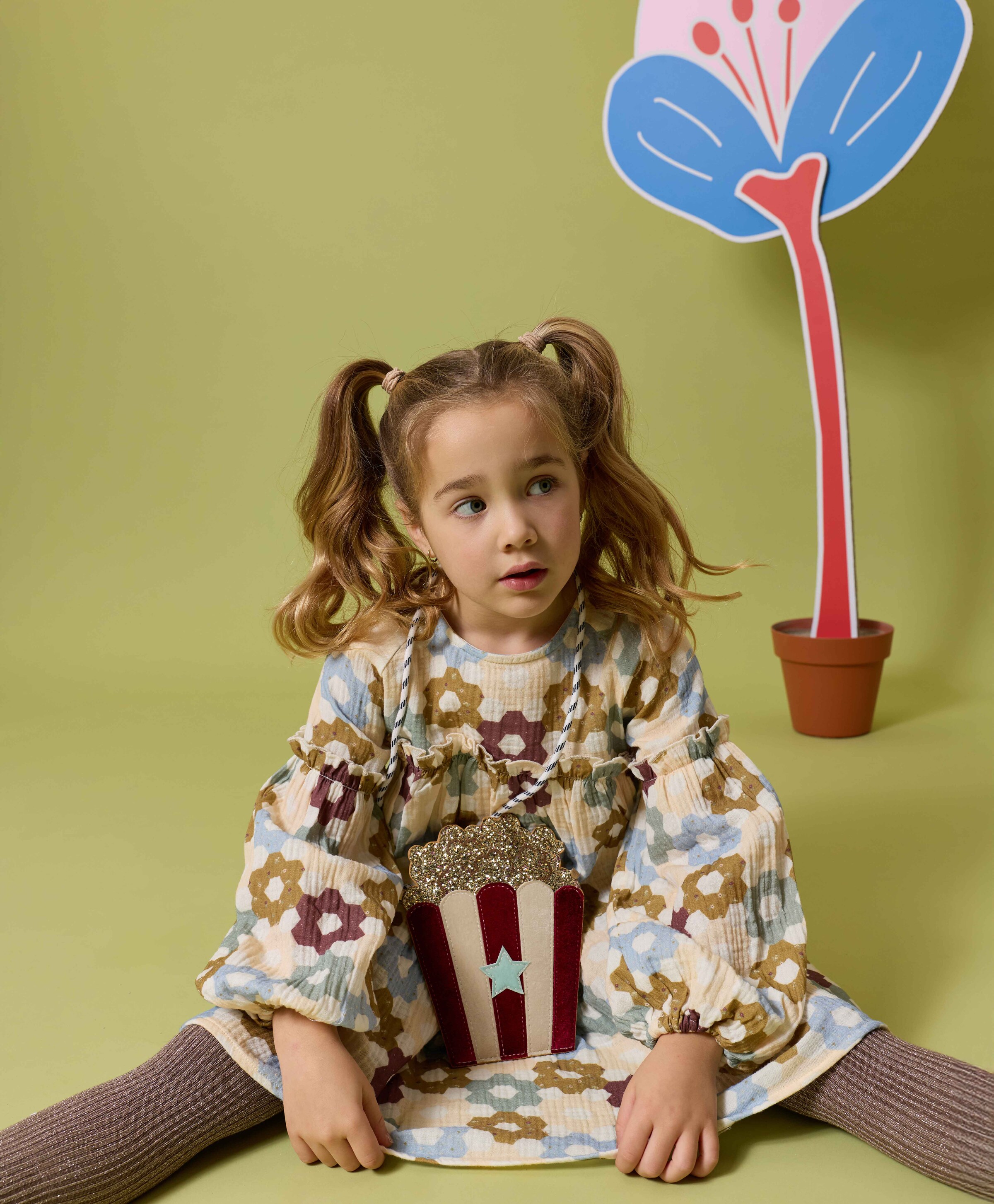 Lil' Atelier Meisjes jurk multicolor