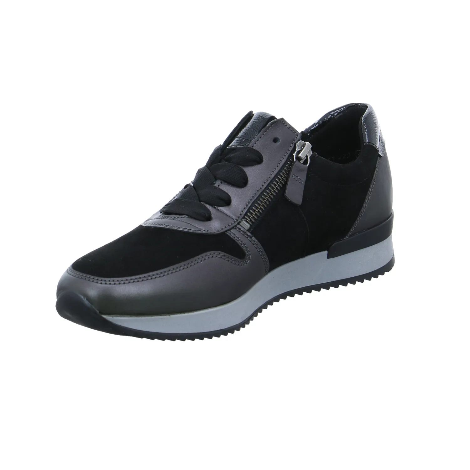 GABOR Sneaker Schwarz Leder  mit Wechselfussbett