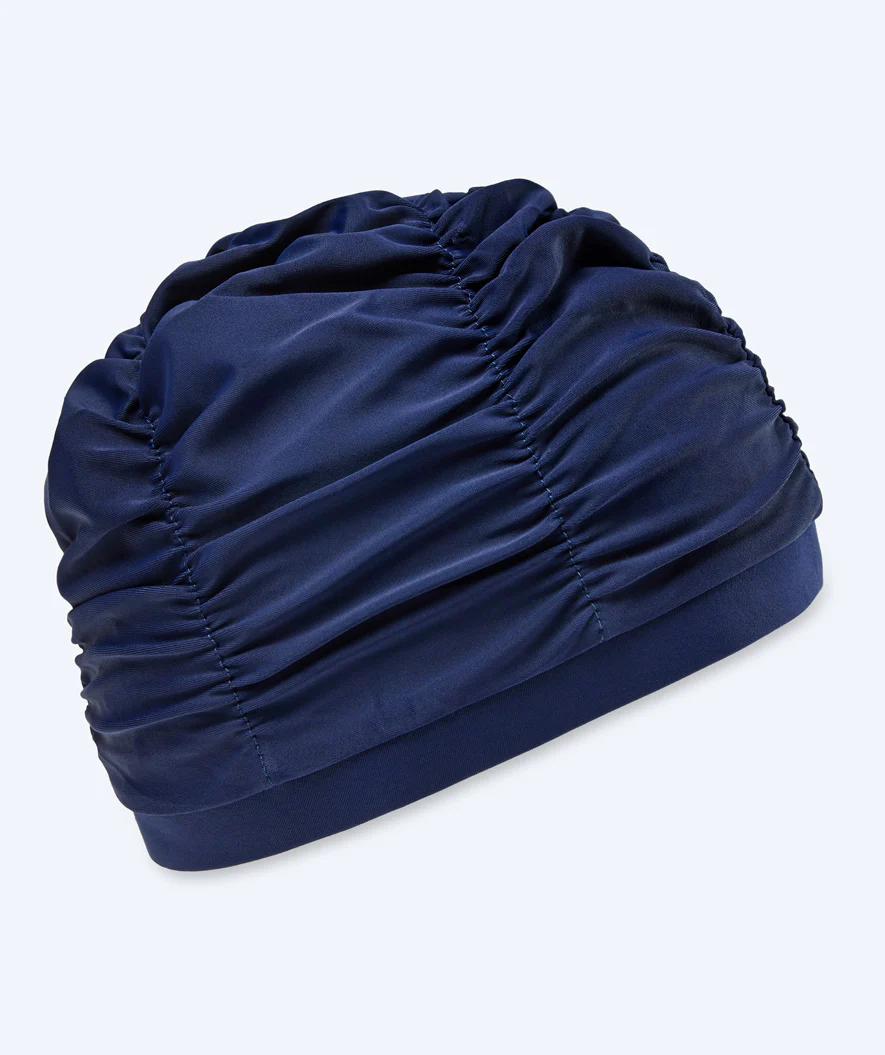 Watery badehætte med draperinger - Maxwell - Mørkeblå