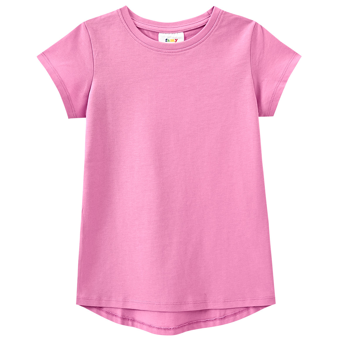 Famy 3 Mädchen T-Shirts im Basic-Look hellgelb / rosa / hellblau