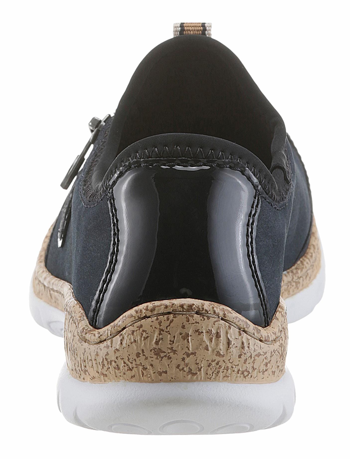 Rieker Slip-On Sneaker  Slipper, Schlupfschuh mit Aussenreissverschluss