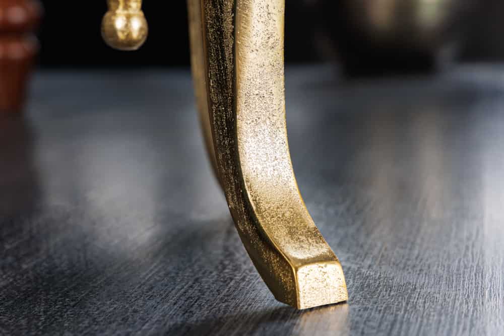 Barock Beistelltisch SAVOY 55cm gold Metall Dreibein rund Vintage
