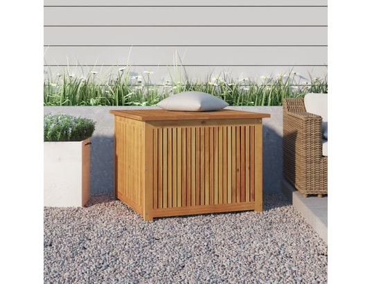 VIDAXL - Coffre Boîte de rangement de jardin 75x75x58 cm bois massif d'acaci...