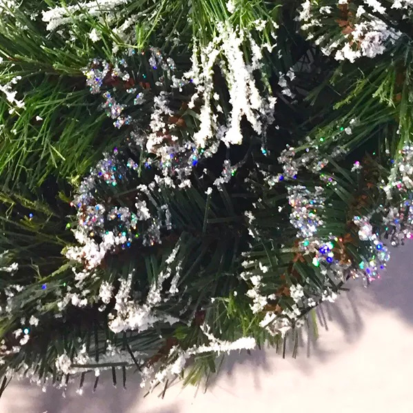 Couronne de Noël sapin (D50 cm) Finley Vert enneigé