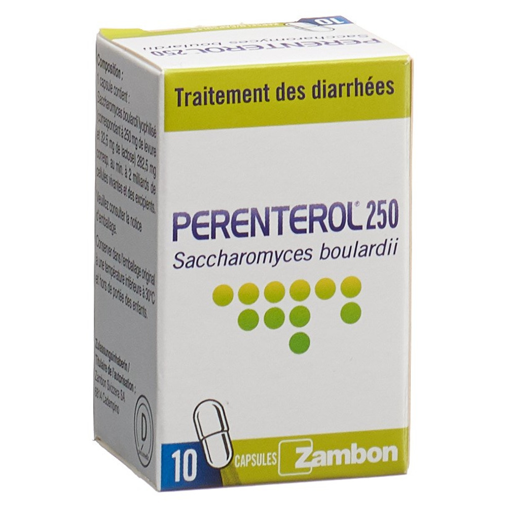 PERENTEROL Kaps 250 mg Glasfl 10 Stk
