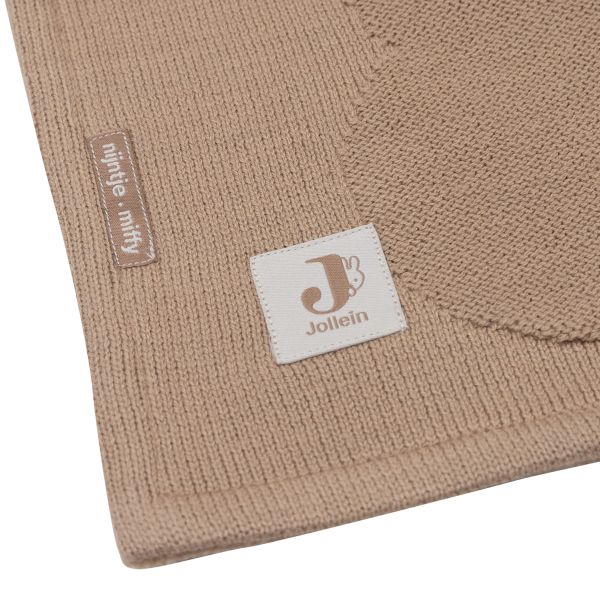 Jollein Deken Wieg - Miffy - 75 x 100 cm – Biscuit/Velvet