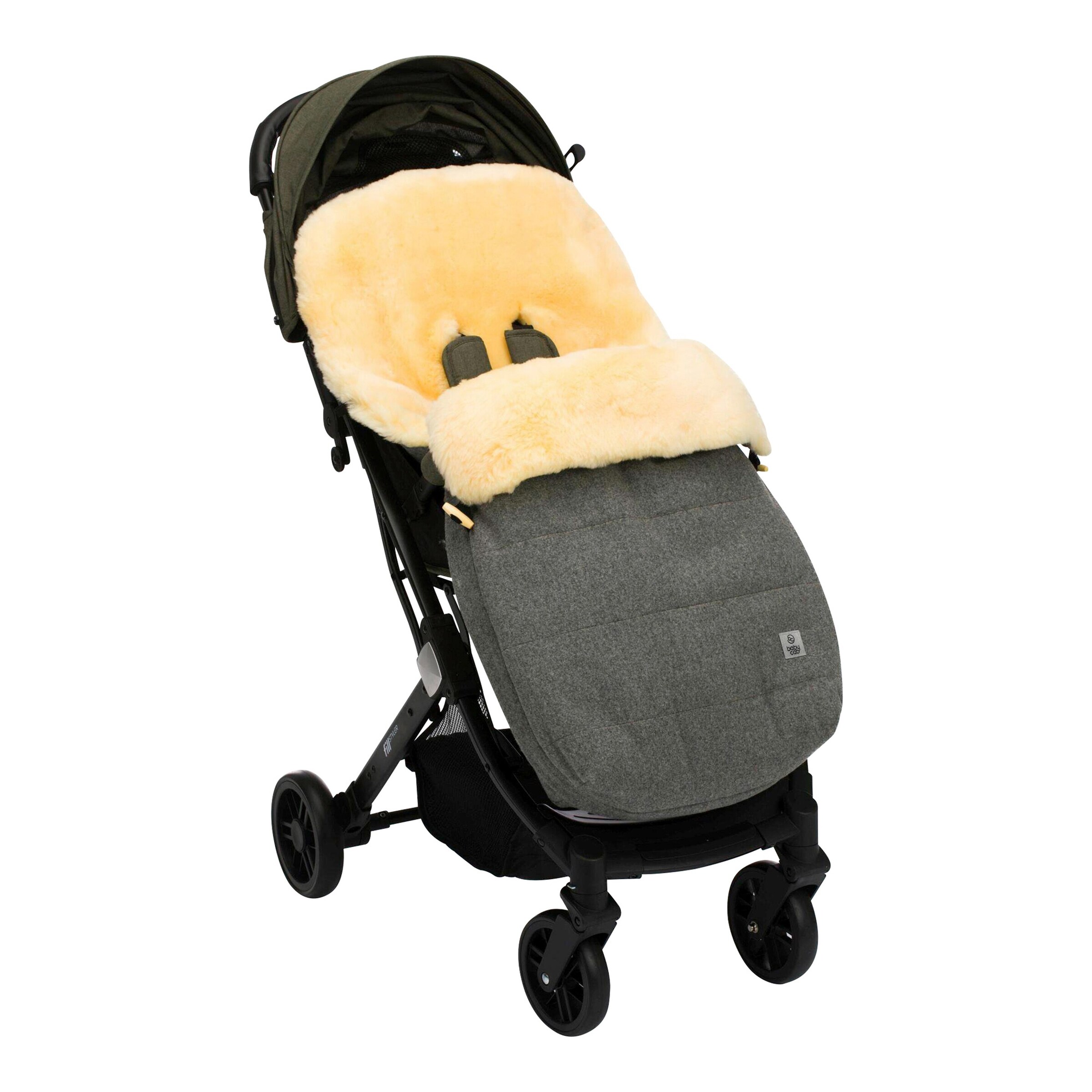 babycab Winterfußsack Lammfell Lille Wool für Kinderwagen, Buggy grau