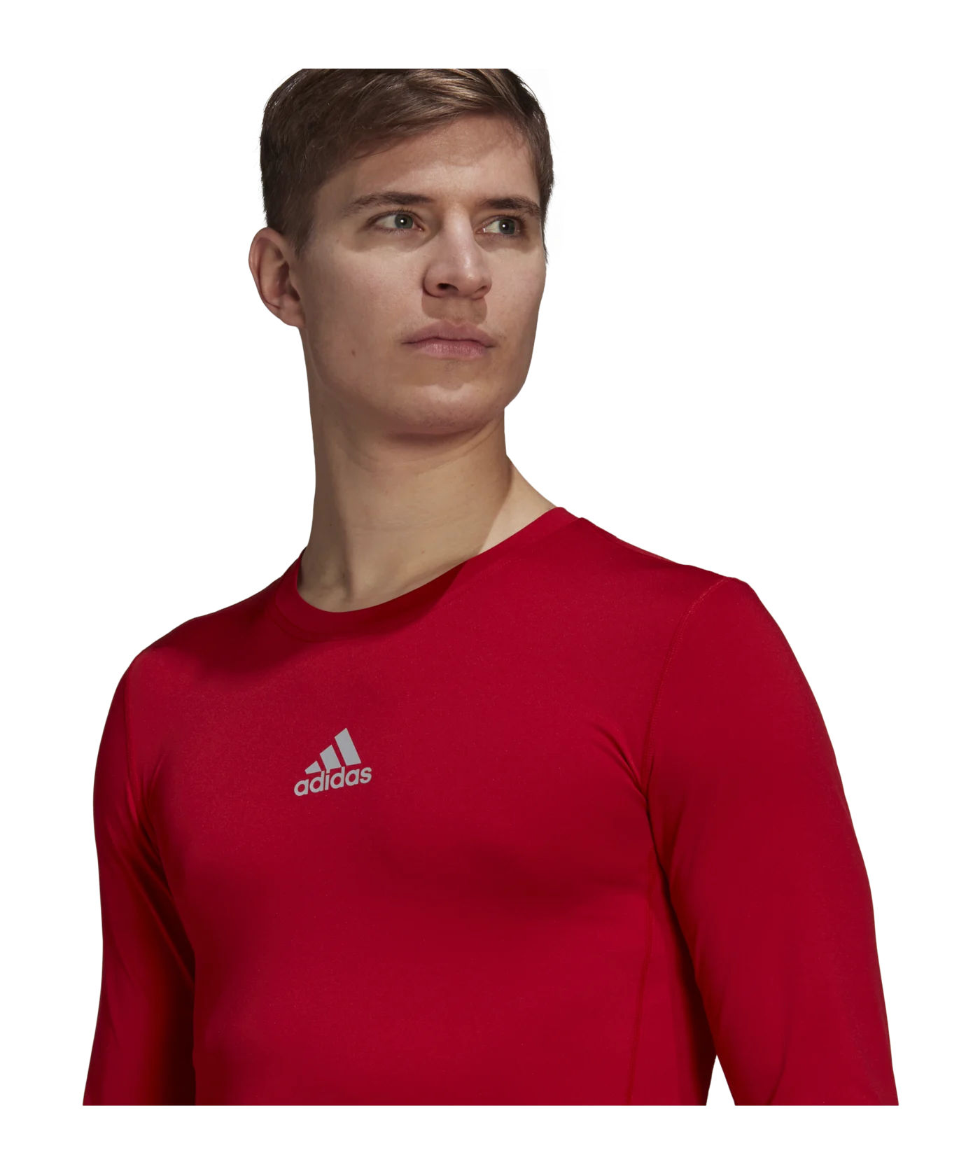 adidas Techfit Shirt langarm Rot