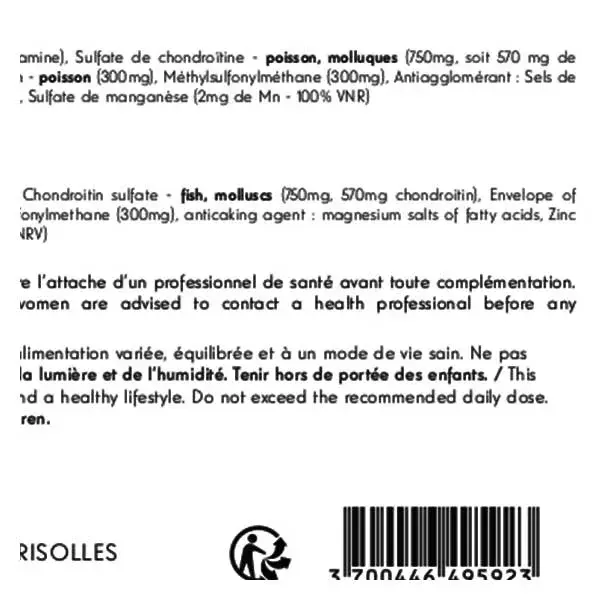 Belle & Bio Glucosamina e Condroitina 120 cápsulas
