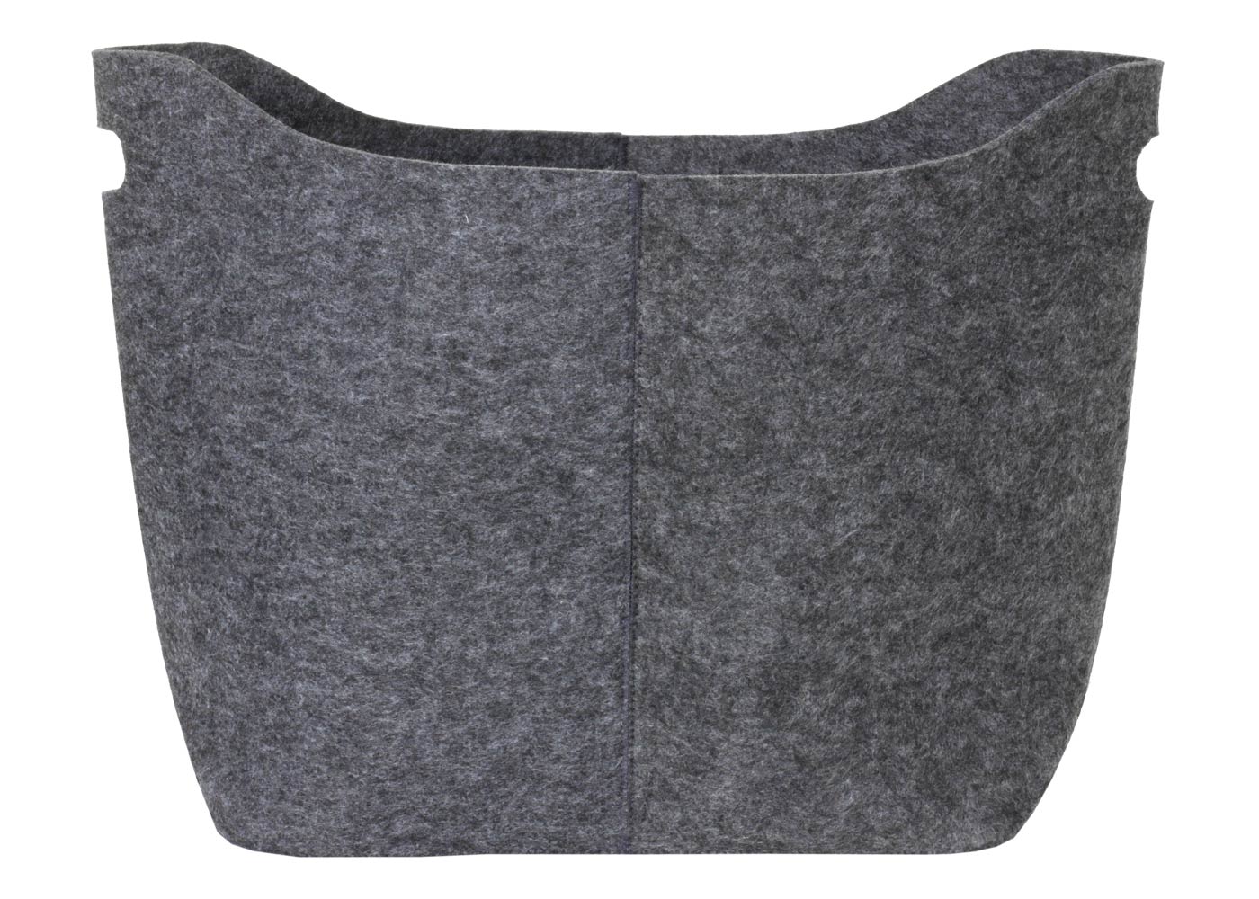 Filzkorb MCW-C35, Holzkorb Korb Filztasche Aufbewahrungskorb Deko Filzbox, 40l ~ dunkelgrau