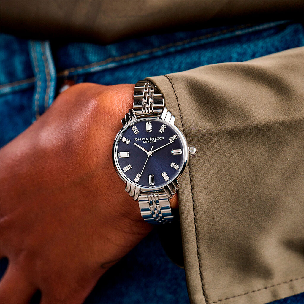 Montre Olivia Burton Art Deco Bleu