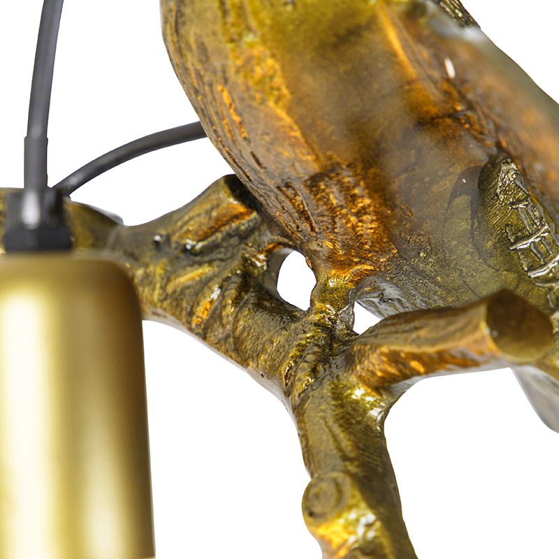 Vintage wandlamp messing - Animal Fugl