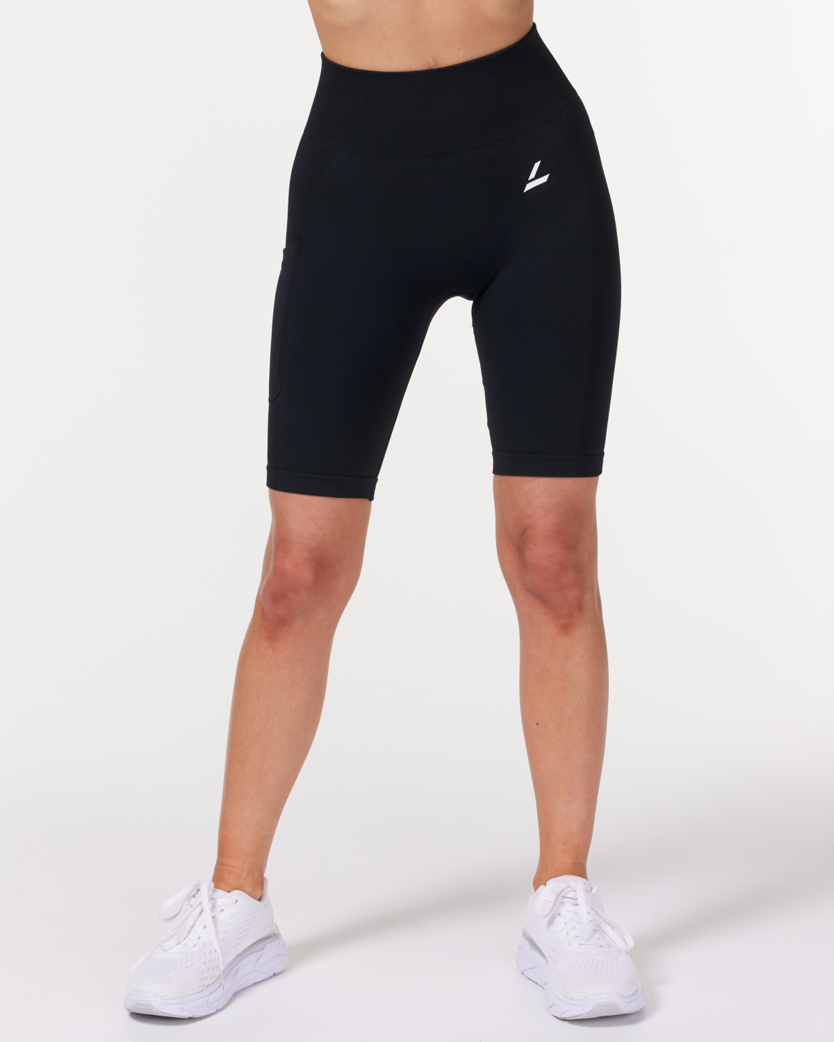 LEVITY Routine Seamless Biker Shorts Black Marl