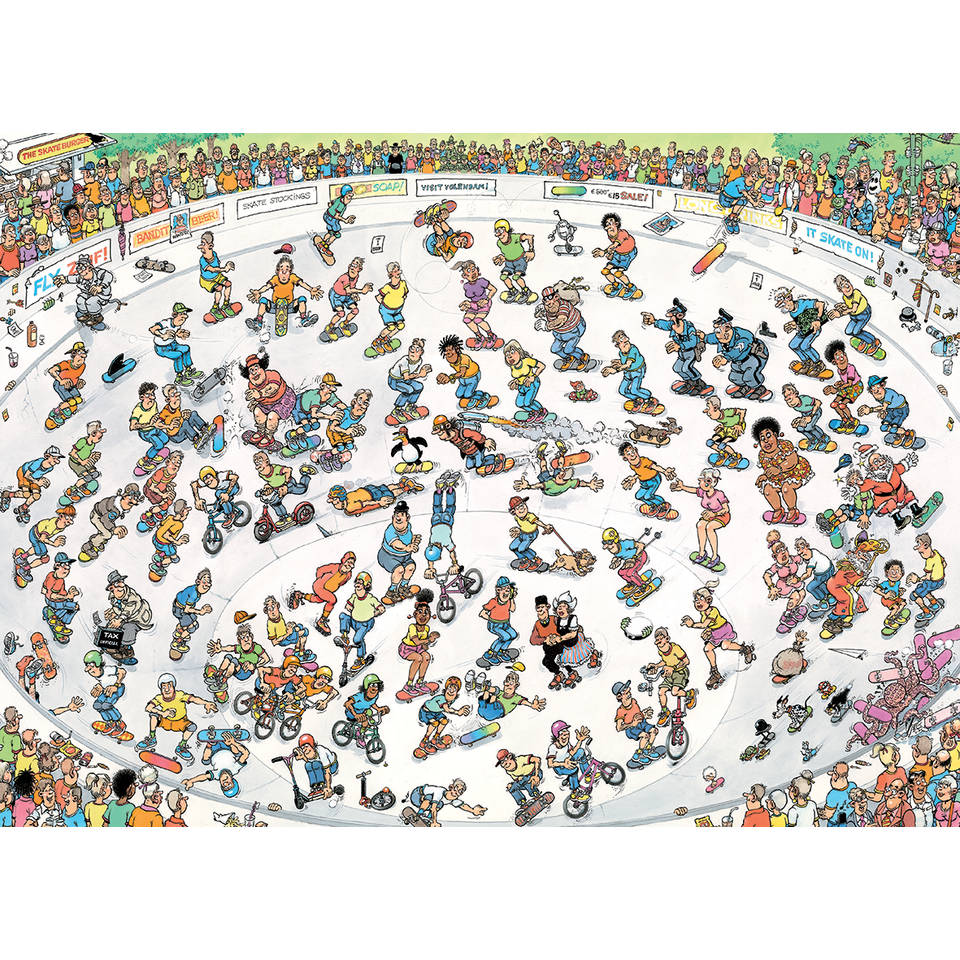 Jumbo Jan van Haasteren puzzel Skateboarden in de bowl - 1000 stukjes