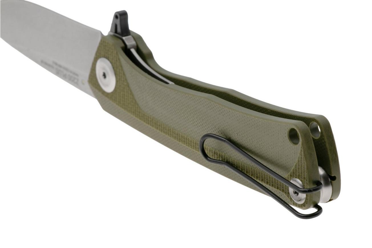 ANV Z200 PLUS-005, Stonewashed Sleipner, Olive G10 zakmes