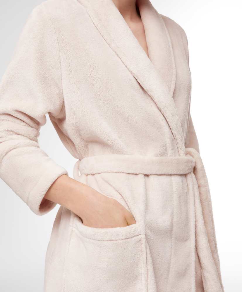 Robe curta de lã polar com toque macio